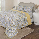 Hermosa Botanic Bloom Fleur Essence 4Pcs Yellow Quilt Set