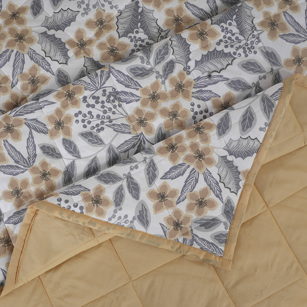 Hermosa Botanic Bloom Fleur Essence 4Pcs Yellow Quilt Set