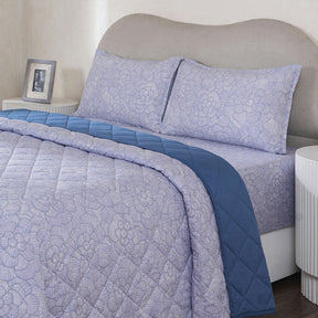 Hermosa Botanic Bloom Florique Quilt Blue