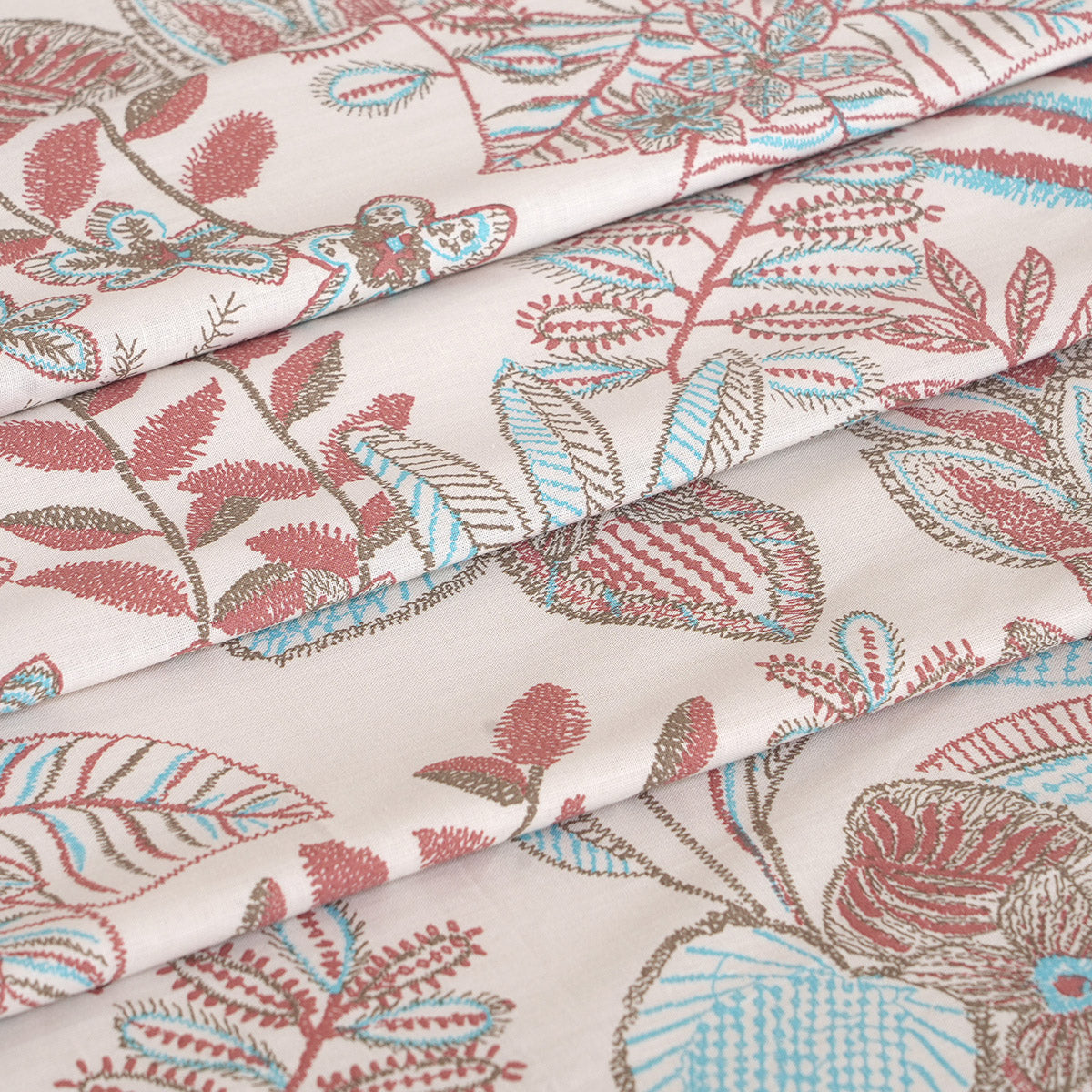 Hermosa Botanic Bloom Garden Muse 100% Cotton Printed Bedsheet with Pillow Case Red