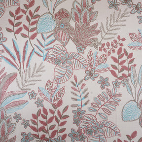 Hermosa Botanic Bloom Garden Muse 100% Cotton Printed Bedsheet with Pillow Case Red
