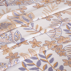 Hermosa Botanic Bloom Garden Muse 100% Cotton Printed Bedsheet with Pillow Case Yellow