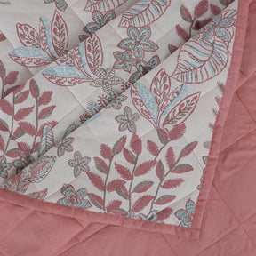 Hermosa Botanic Bloom Garden Muse 4Pcs Red Quilt Set
