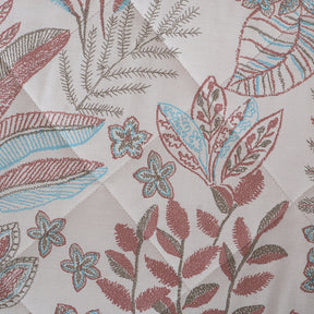 Hermosa Botanic Bloom Garden Muse 4Pcs Red Quilt Set
