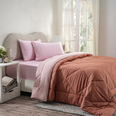 Hermosa Glister Pebble Rust 250GSM Reversible Winter Quilt