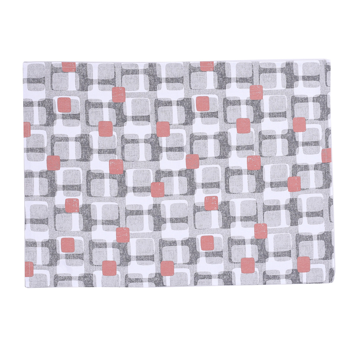 Scandi Block  / Solid Red/Grey 3 Pc Kitchen Towel