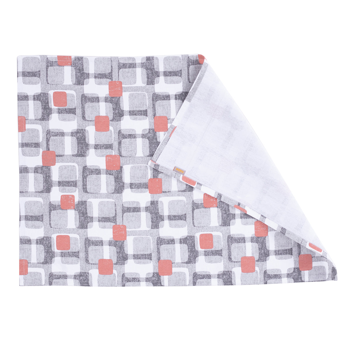 Scandi Block  / Solid Red/Grey 3 Pc Kitchen Towel