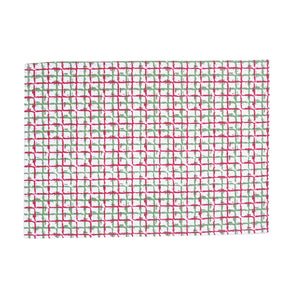 Textured Check / Solid Red/Green 3 Pc Kitchen Towel