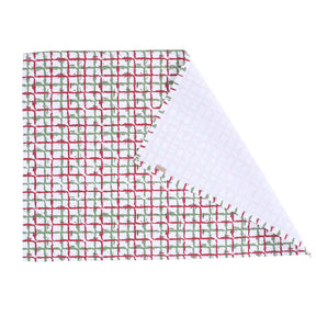 Textured Check / Solid Red/Green 3 Pc Kitchen Towel