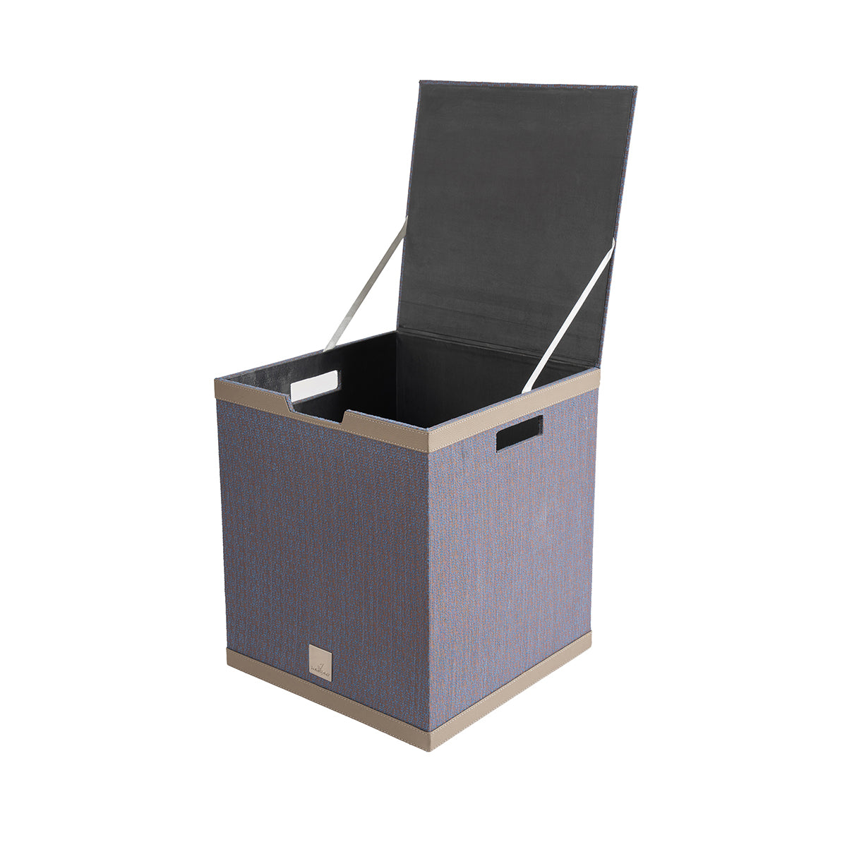 Laundry Basket Wedge Wood Blue 35.5X35.5X40.5CM Calenthe