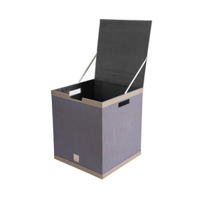 Laundry Basket Wedge Wood Blue 35.5X35.5X40.5CM Calenthe