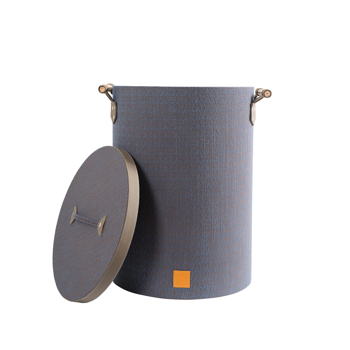 Laundry Basket Wedge Wood Blue 36X36X49.5CM Hazen