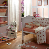 Little Maspar Bows Print 100% Cotton Printed Rug Peach