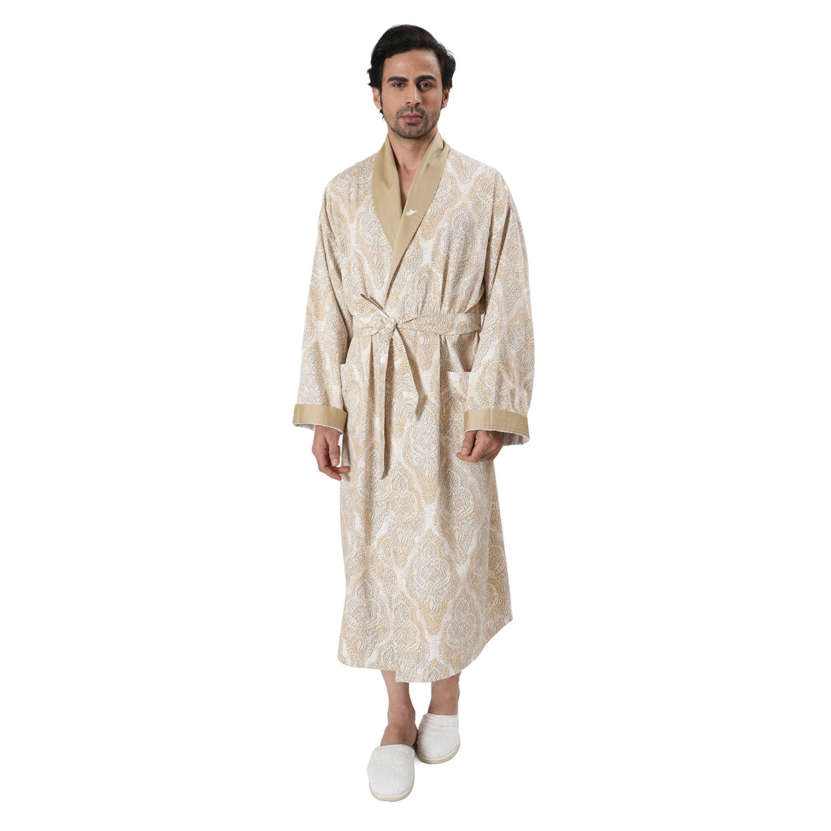 Luxe Boutique Lindsey Printed 1 Pc Ankle Length Robe/ Gown / Bath Robe In Box Packaging