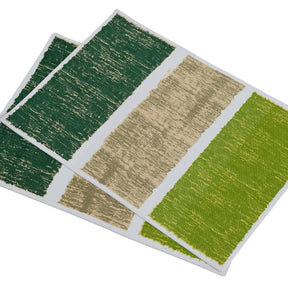 Maspar Baffling Band Prt 100% Cotton Printed Placemat Set Green