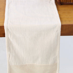 Maspar Branch 100% Cotton Print Foil Runner Beige