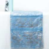 Maspar Deco Velvet Printed Runner Blue