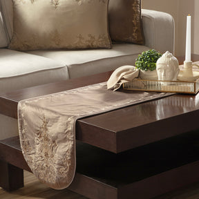 Maspar Runner Embroidered Hand Finished Grandeur Brown