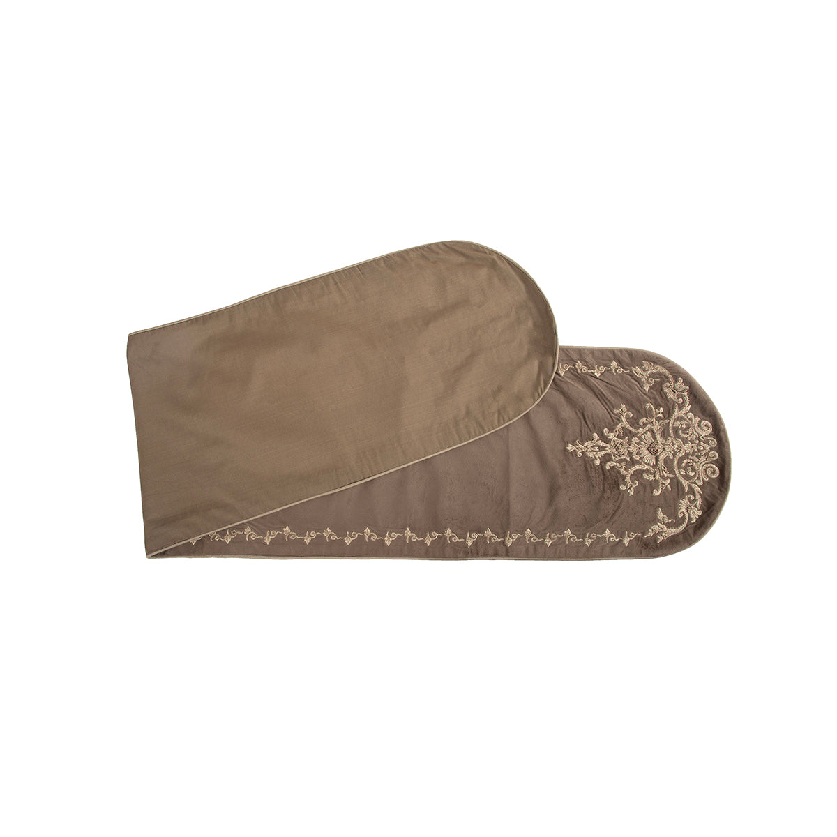 Maspar Runner Embroidered Hand Finished Grandeur Brown