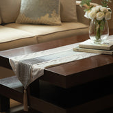 Maspar Runner Embroidered Hand Finished Majesty Silver Grey
