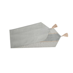Maspar Runner Embroidered Hand Finished Majesty Silver Grey