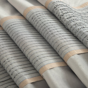 Maspar Runner Embroidered Hand Finished Majesty Silver Grey