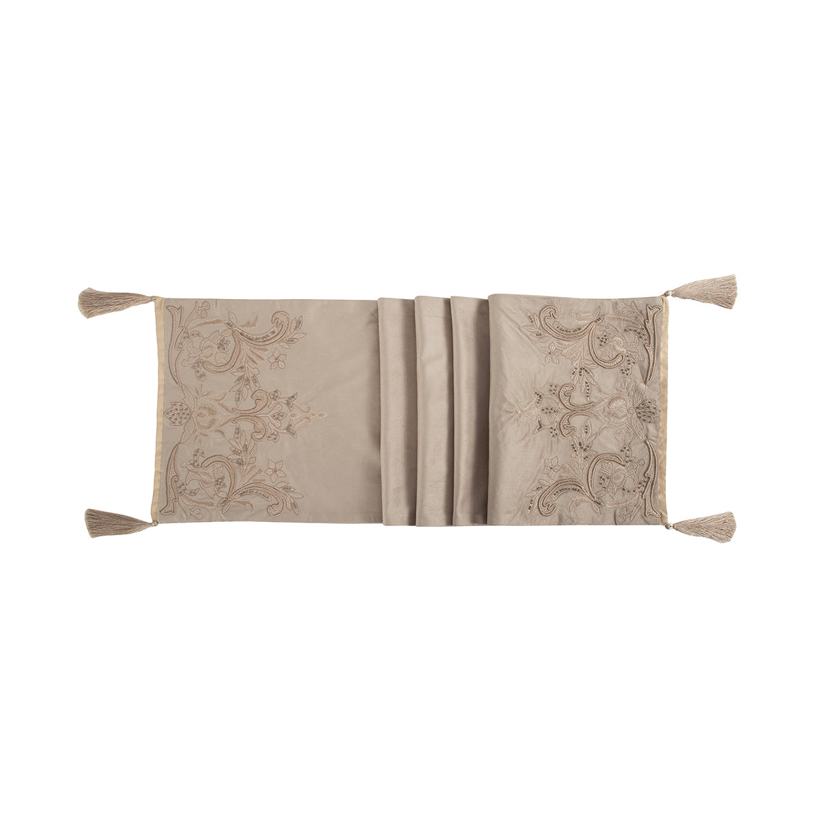 Maspar Runner Embroidered Hand Finished Sovereign Beige