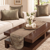 Maspar Grandeur 4Pcs Table Set Embroidered Hand Finished Brown