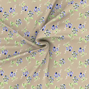 Modern Sanctuary Louisa Printed 144 TC 100% Cotton Beige Bed Sheet with Pillow Case