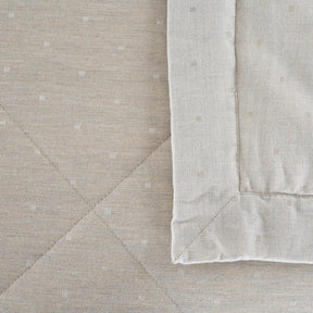 Muted Dot 100% Neutral Cotton Filling BeigeQuilt/Quilted Bed Cover