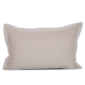 Maspar Muted Dot Pillow Sham Set Egyption Cotton Printed Ultra Soft Quilted Beige