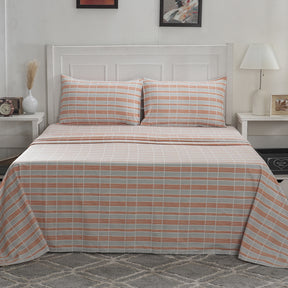 Optimist Bloom 100% Cotton Printed Bed Sheet with Pillow Case