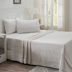 Optimist Bloom 100% Cotton Printed Bed Sheet with Pillow Case
