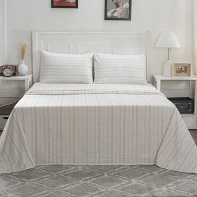 Optimist Bloom 100% Cotton Printed Bed Sheet with Pillow Case