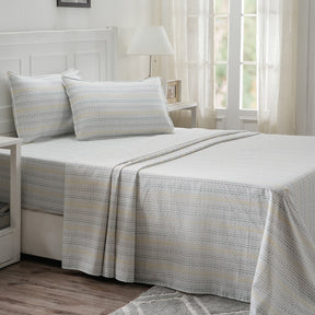 Optimist Bloom 100% Cotton Printed Bed Sheet with Pillow Case
