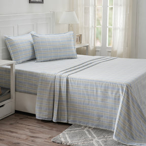 Optimist Bloom 100% Cotton Printed Bed Sheet with Pillow Case