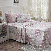 Optimist Bloom Elmer 100% Cotton Printed Bed Sheet with Pillow Case