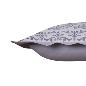 Ornamental Elegance Arabelle Fabric-100% Cotton, Filling-100% Polyester Pillow Sham Set Purple