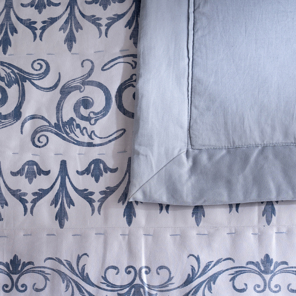 Ornamental Elegance Arabelle Quilt/Quilted Bed Cover Blue