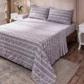 Ornamental Elegance Arablle 100% Cotton Bedsheet with Pillow Case Purple