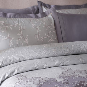 Ornamental Elegance Coronet 100% Cotton Duvet Cover with Pillow Case Purple