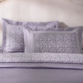 Ornamental Elegance Splendid Fabric-100% Cotton, Filling-100% Polyester Pillow Sham Set Purple