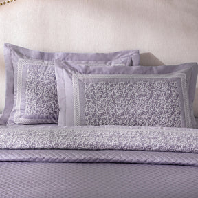 Ornamental Elegance Splendid Fabric-100% Cotton, Filling-100% Polyester Pillow Sham Set Purple