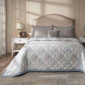 PBS Timeless Ornare 6Pcs Quilt Set/Quilted Bed Cover Dusty Blue