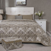 PBS Vintage Chic Edmund 6 Pcs Quilt Set /Quilted Bed Cover Beige