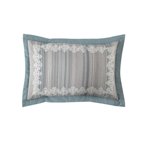 Pillow Sham Set 100% Cotton Blue Veloura Imperial Grace