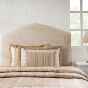 Pillow Sham Set 100% Cotton Gold Veloura Imperial Grace