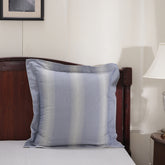 Rhythmic Stripe 100% Natural Egyptian Cotton Woven 2PC Pillow Case Euro Set