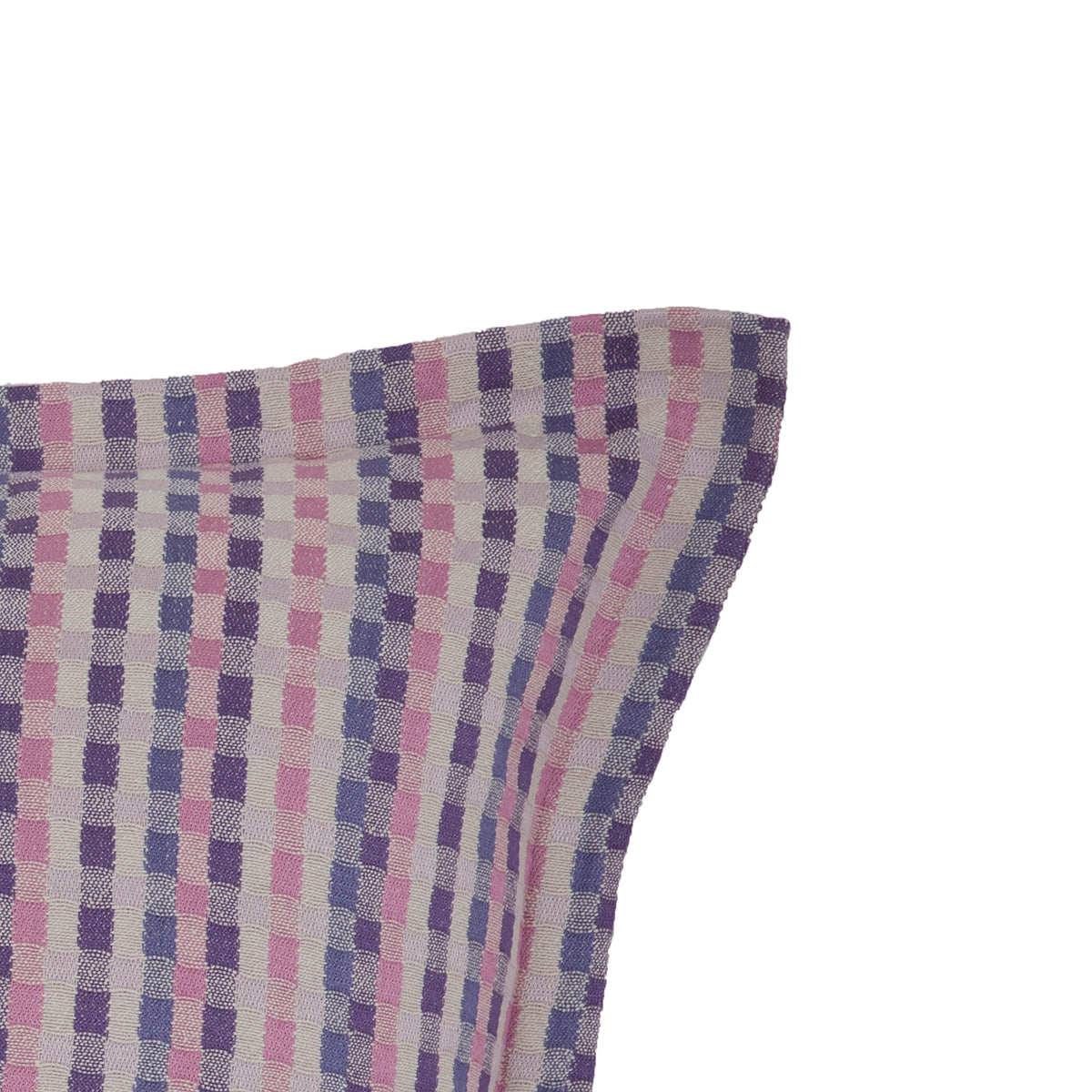 Hues Co-Exist Verve Yarn Dyed Texture Standard Purple 2 PC Pillow Case Euro Set