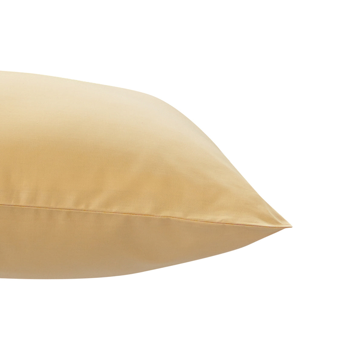 Slumber 100%Cotton Solid Yellow/Rattan Pillow Case Set